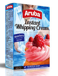 [LUX-00203] Aruba Instant whipping cream Fraise  80gx24